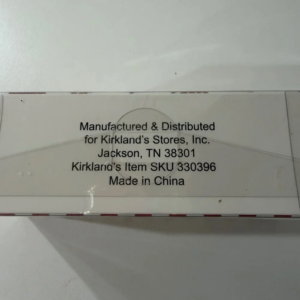 Kirkland's Home Red White Striped Bow Ceramic Salt and‎ Pepper Shaker Set